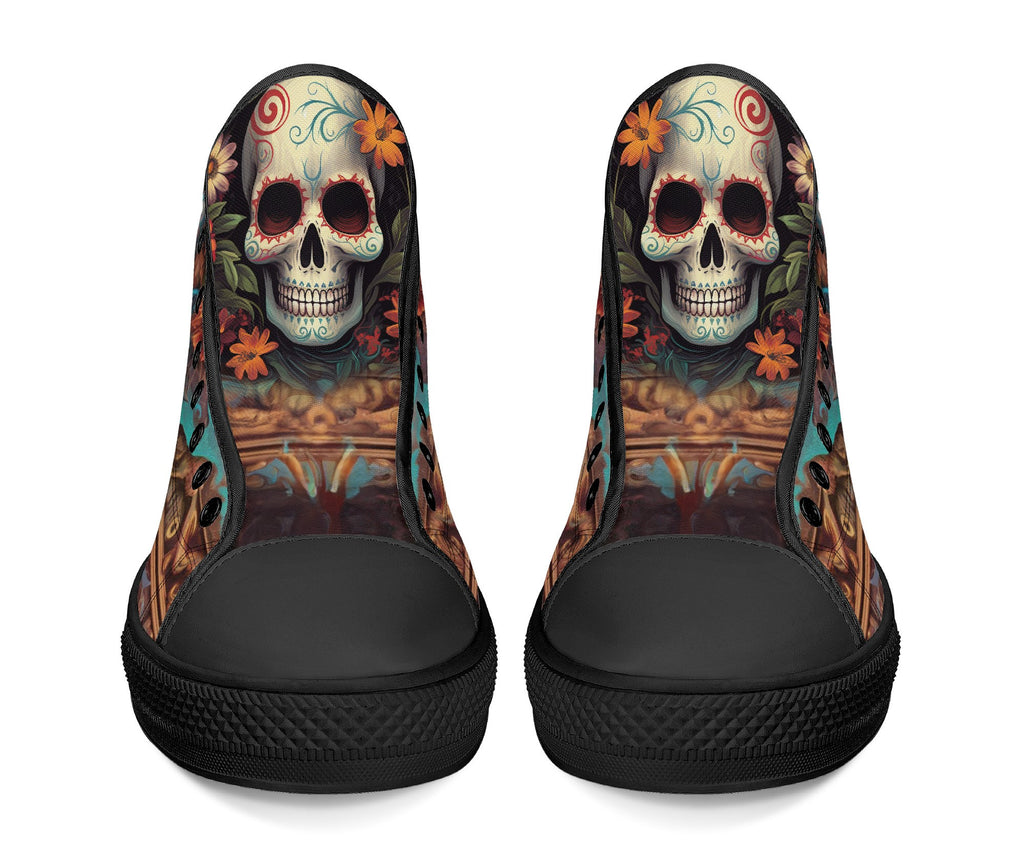 Calavera Senorita High Tops Black Kickitink 6