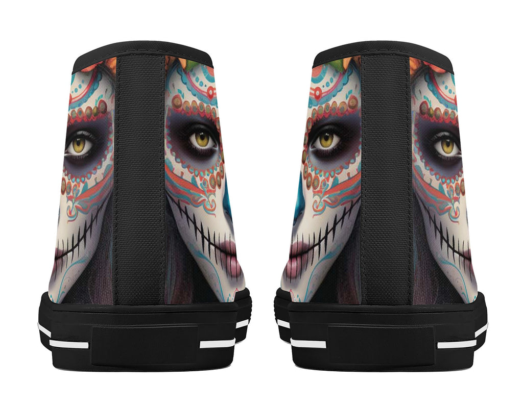 Calavera Senorita High Tops Black Kickitink 4