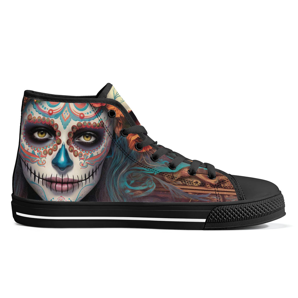 Calavera Senorita High Tops Black Kickitink 2