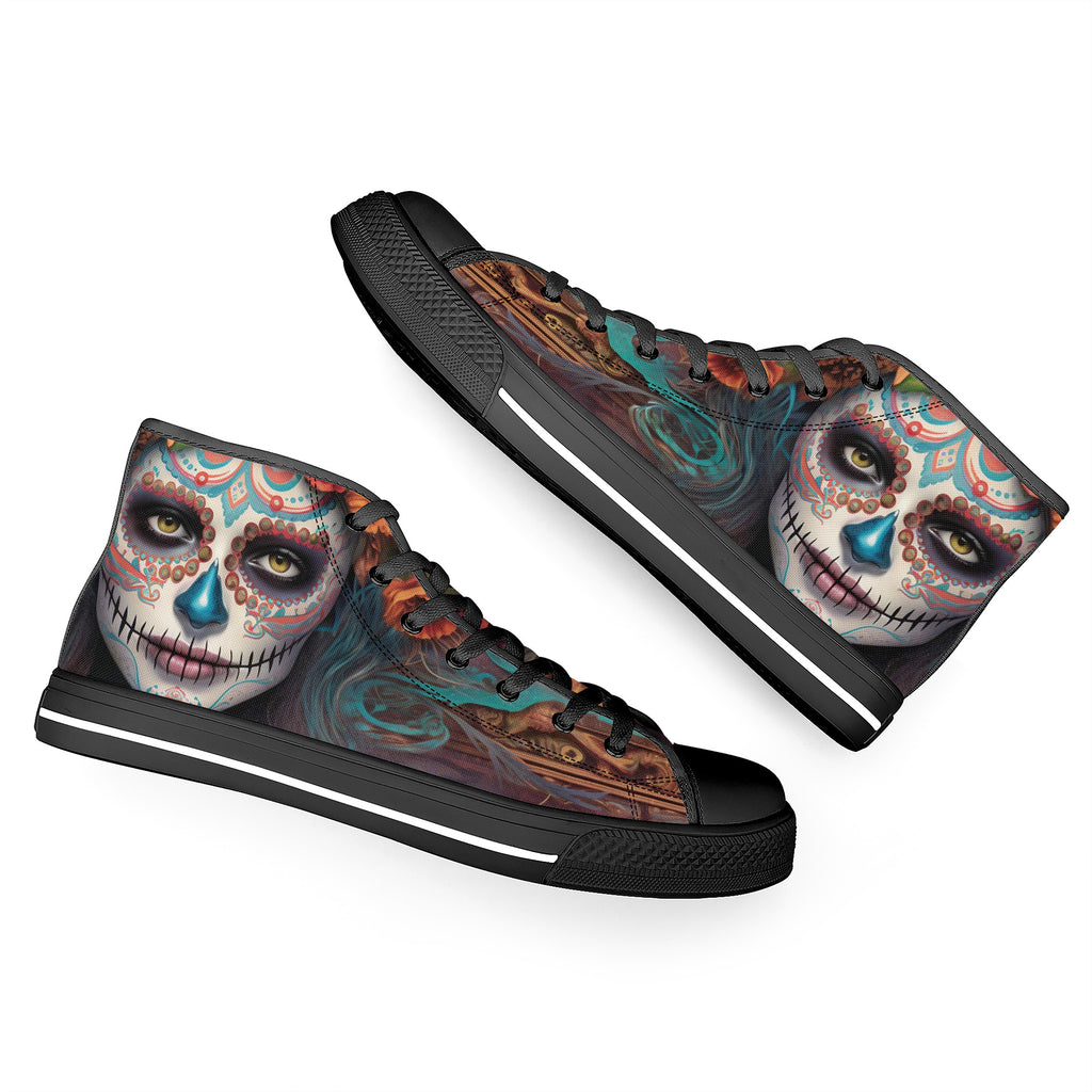 Calavera Senorita High Tops Black Kickitink 7