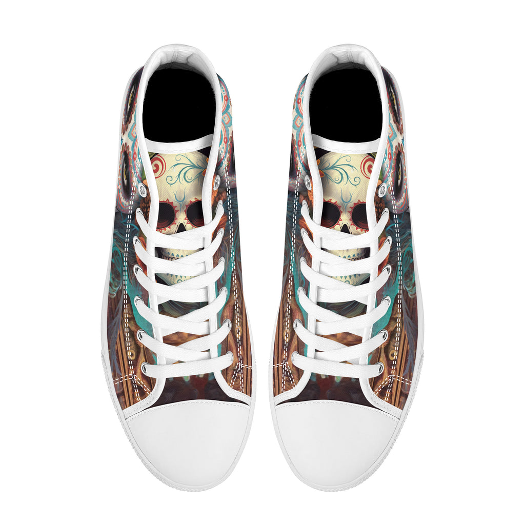 Calavera Senorita High Tops White Kickitink 3