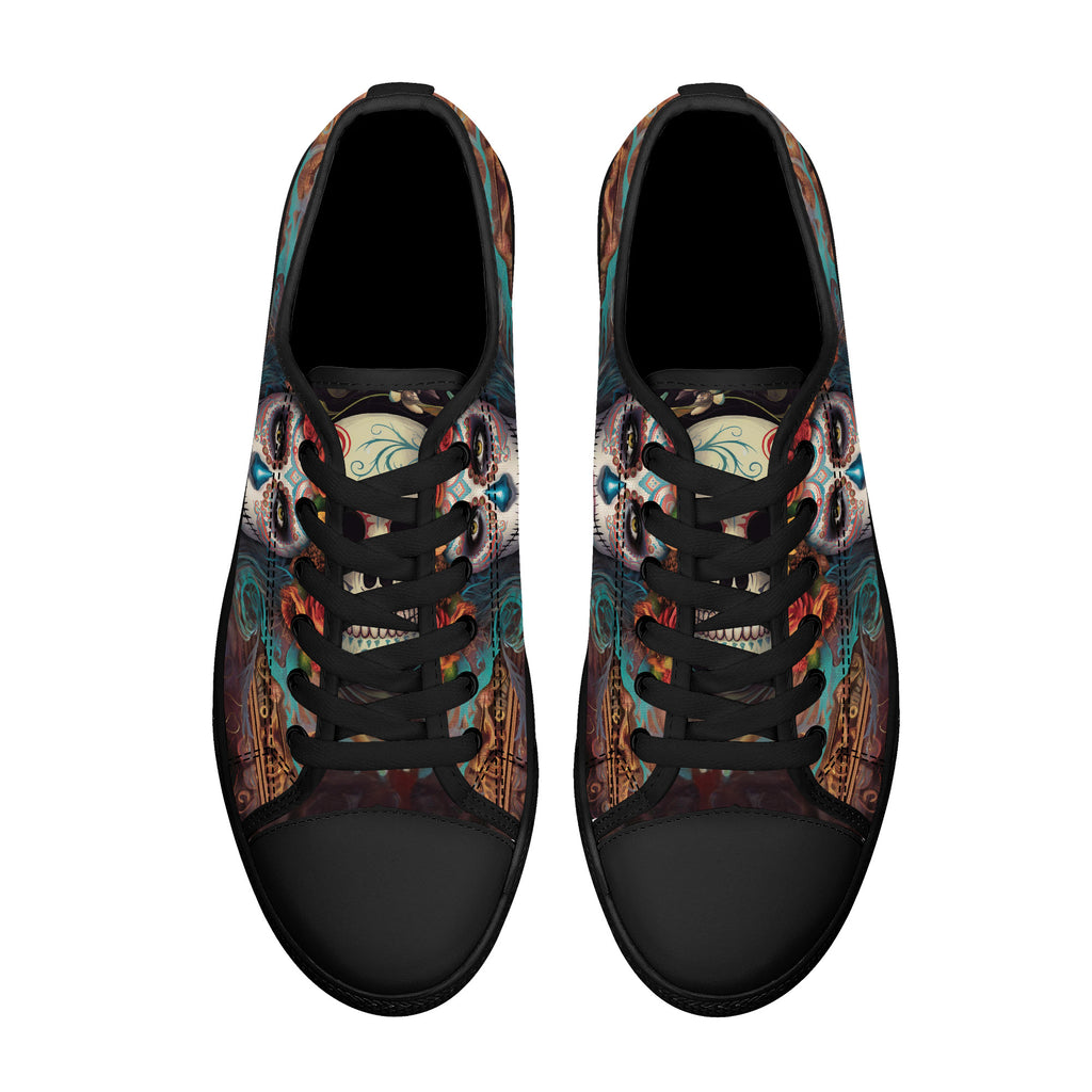 Calavera Senorita Low Tops Black Kickitink 3