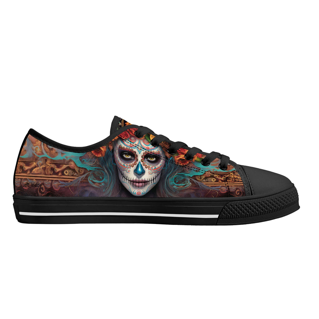 Calavera Senorita Low Tops Black Kickitink 2