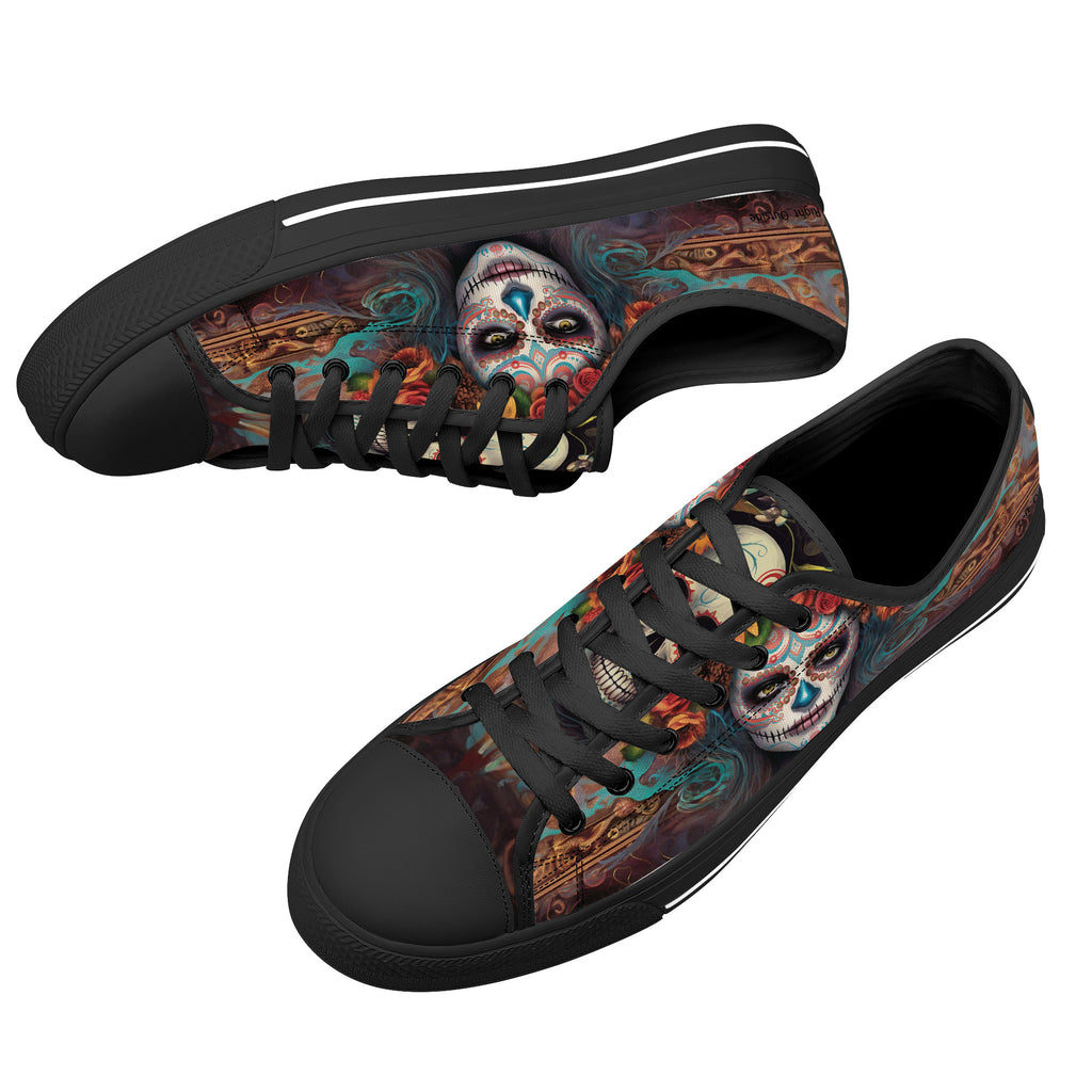 Calavera Senorita Low Tops Black Kickitink 7