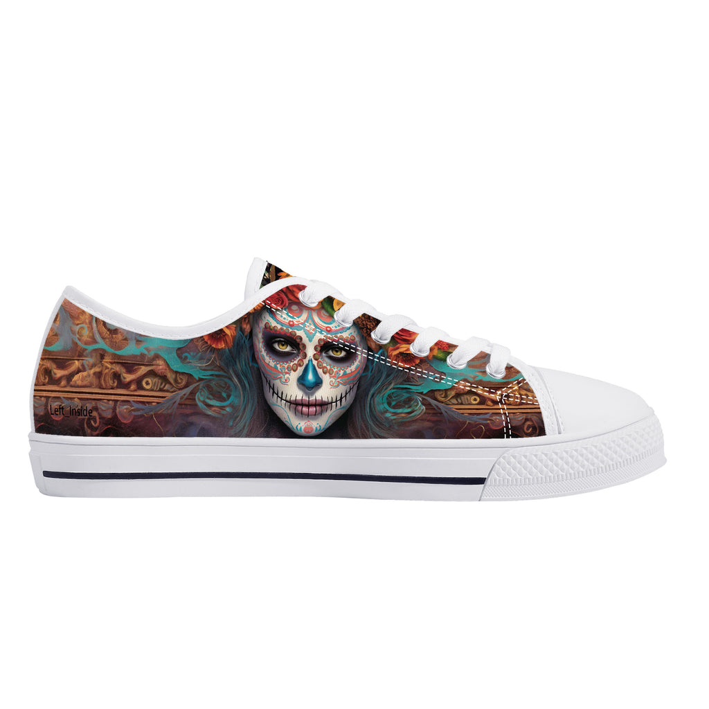 Calavera Senorita Low Tops White Kickitink 2