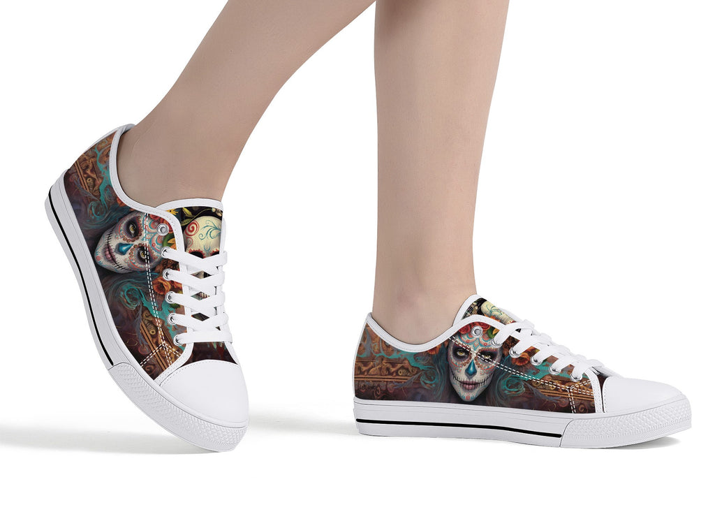 Calavera Senorita Low Tops White Kickitink 5