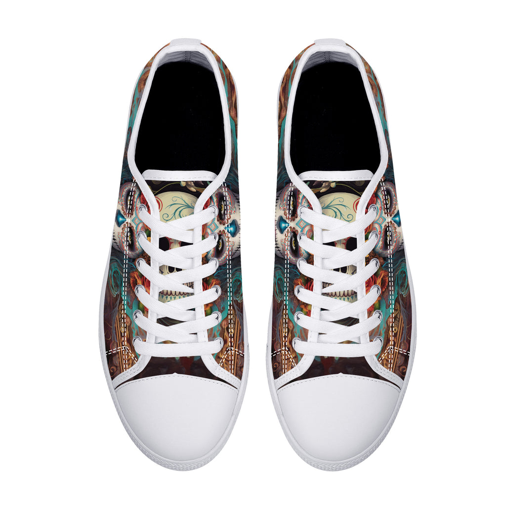 Calavera Senorita Low Tops White Kickitink 3