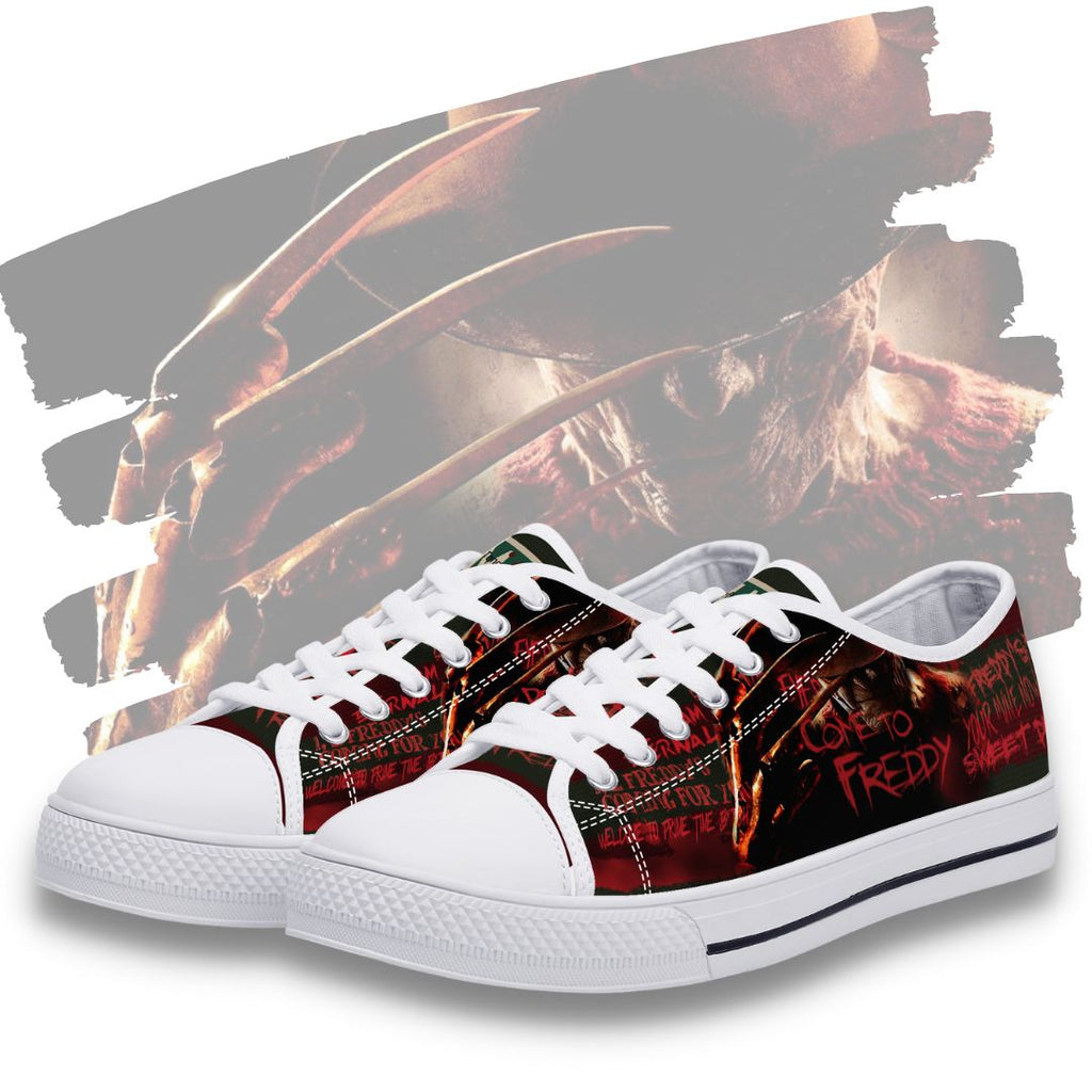 Come to Freddy Low Top White Featured