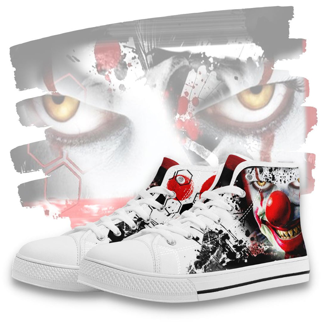 Evil Clown High Top White Kickitink Feature