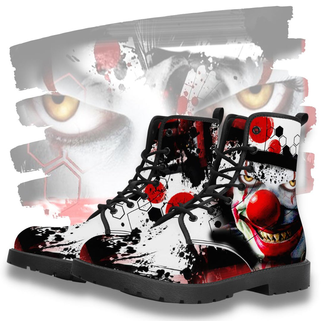 Evil Clown Leather Boot Kickitink Feature