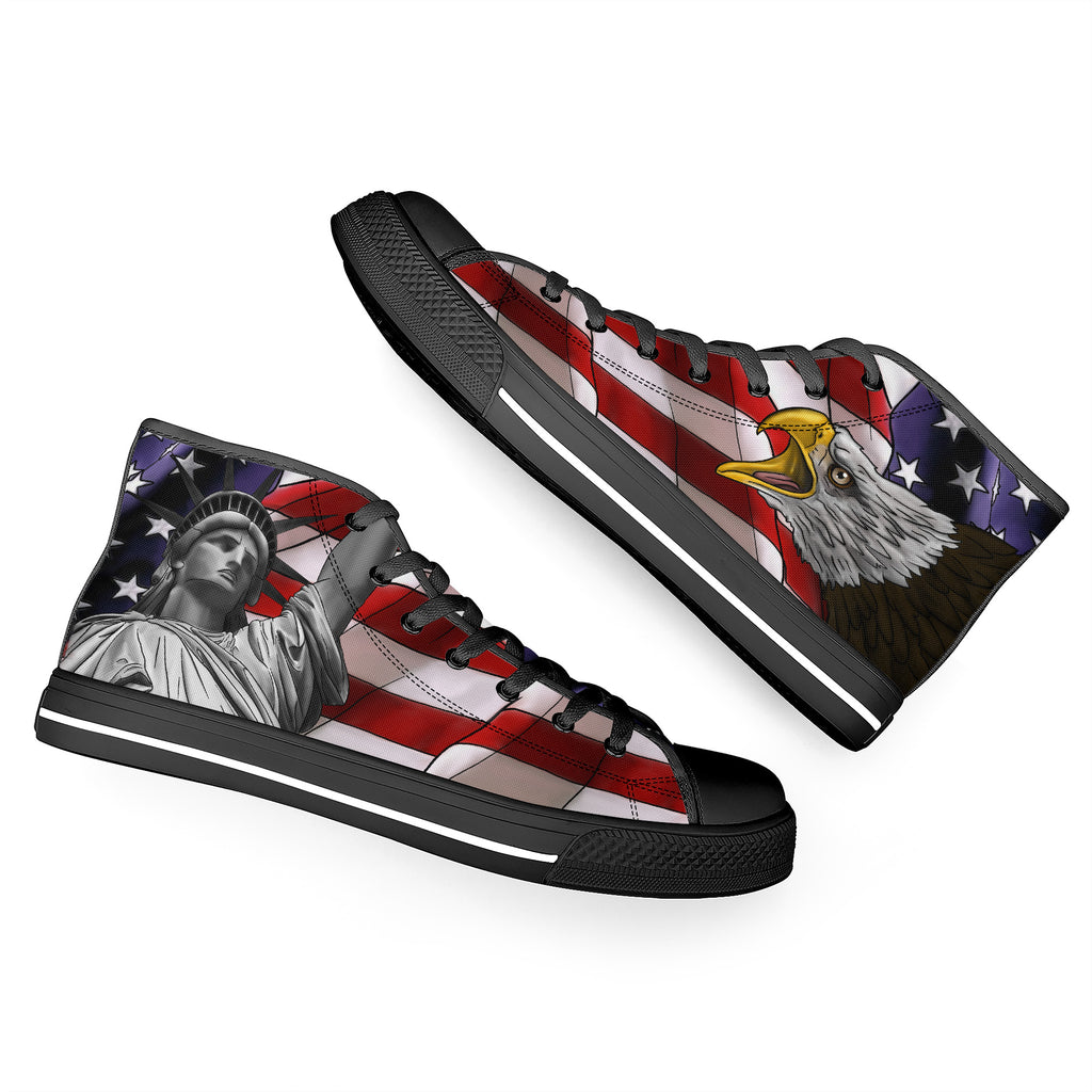 Freedom and Liberty High Tops Black Kickitink 7