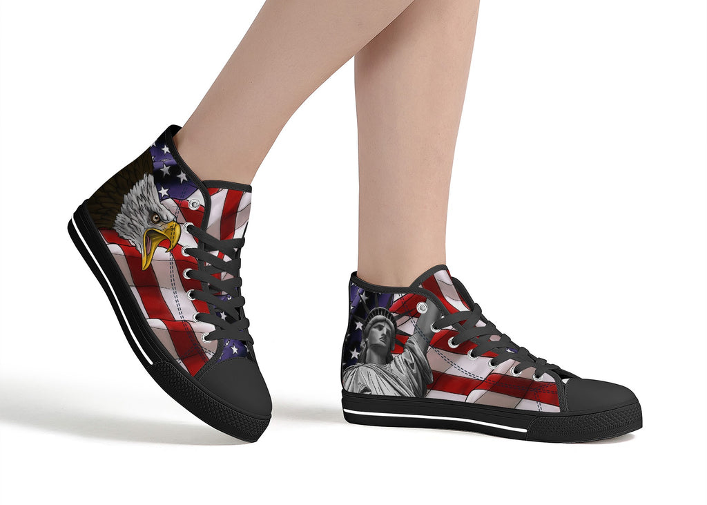 Freedom and Liberty High Tops Black Kickitink 5