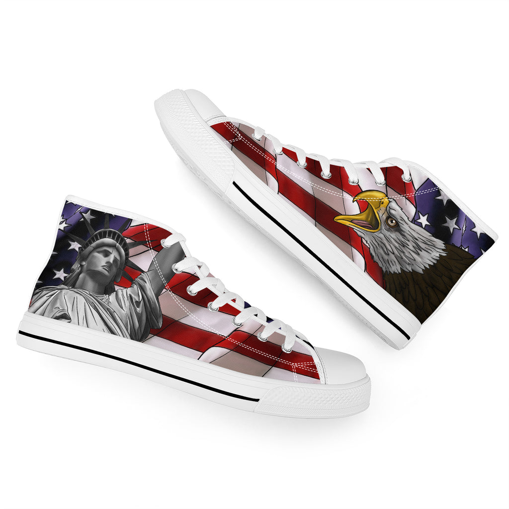 Freedom and Liberty High Tops White Kickitink 7