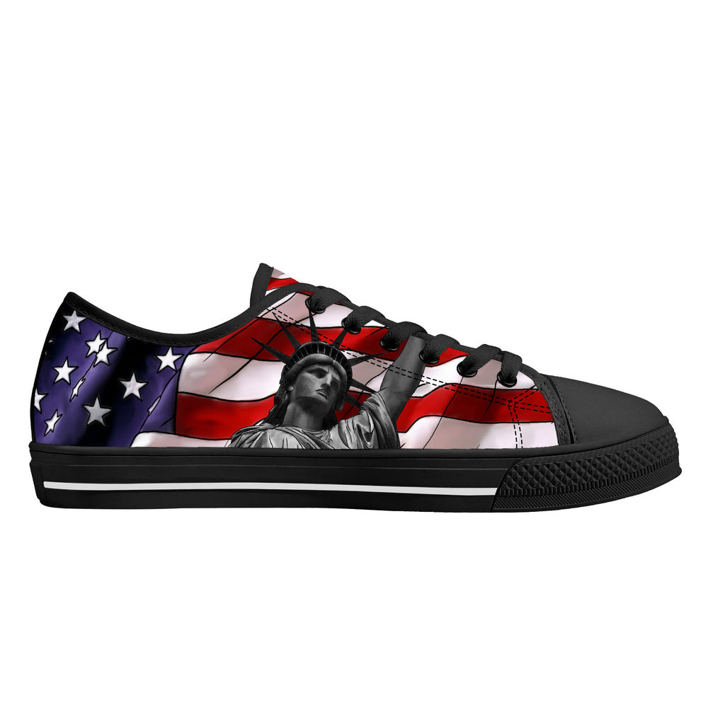 Freedom and Liberty Low Tops Black Kickitink 2