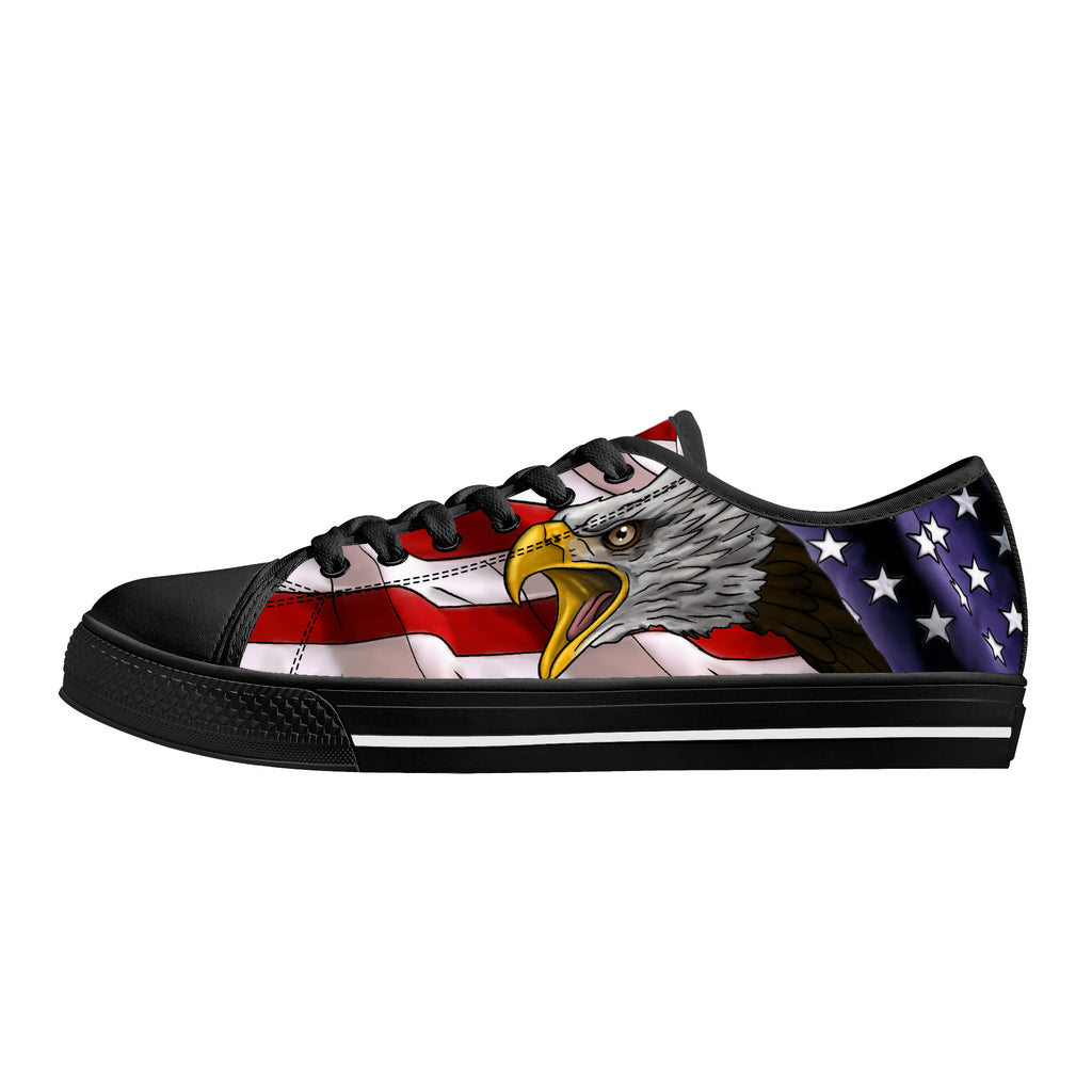 Freedom and Liberty Low Tops Black Kickitink 1