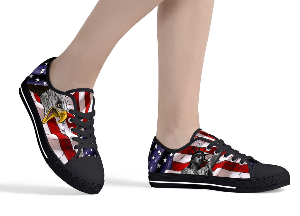 Freedom and Liberty Low Tops Black Kickitink 4