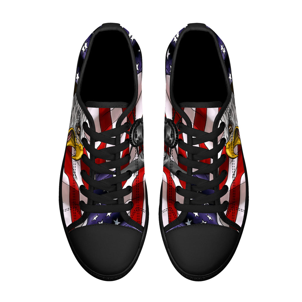 Freedom and Liberty Low Tops Black Kickitink 5