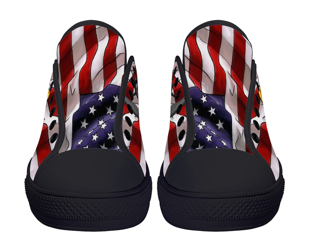 Freedom and Liberty Low Tops Black Kickitink 6