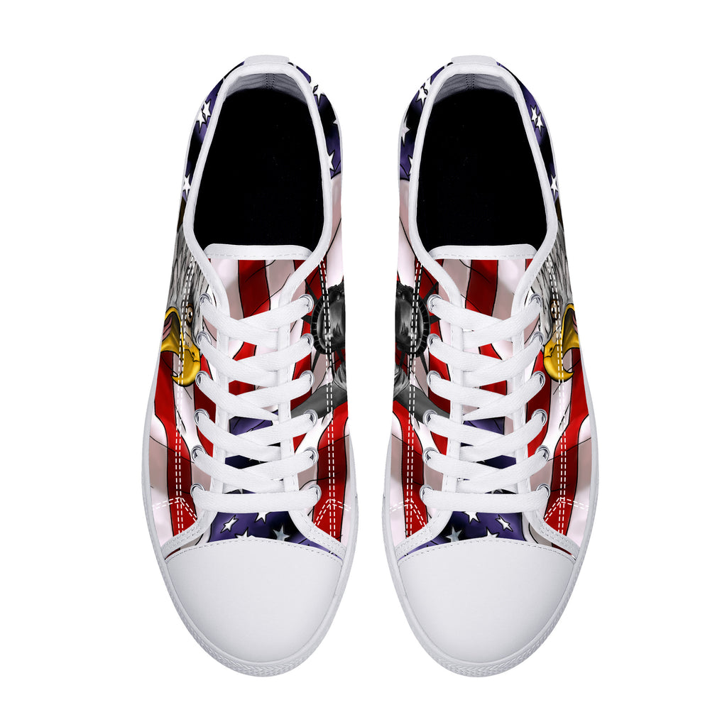 Freedom and Liberty Low Tops White Kickitink 3