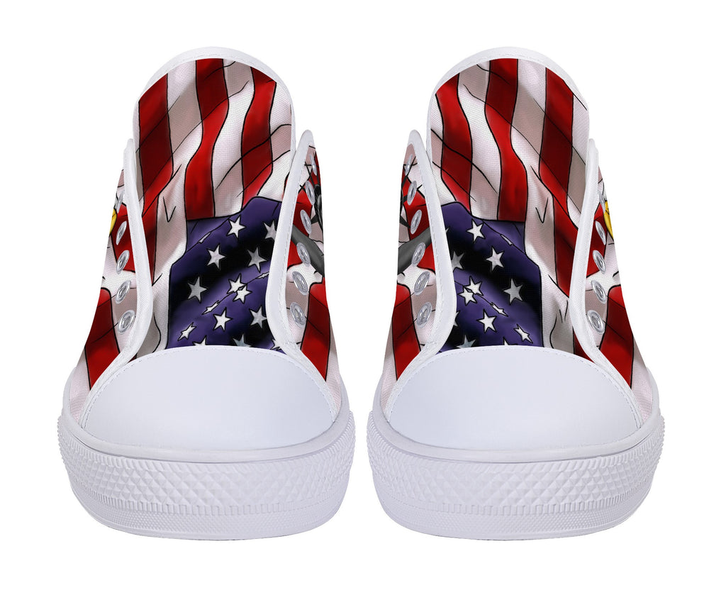 Freedom and Liberty Low Tops White Kickitink 6