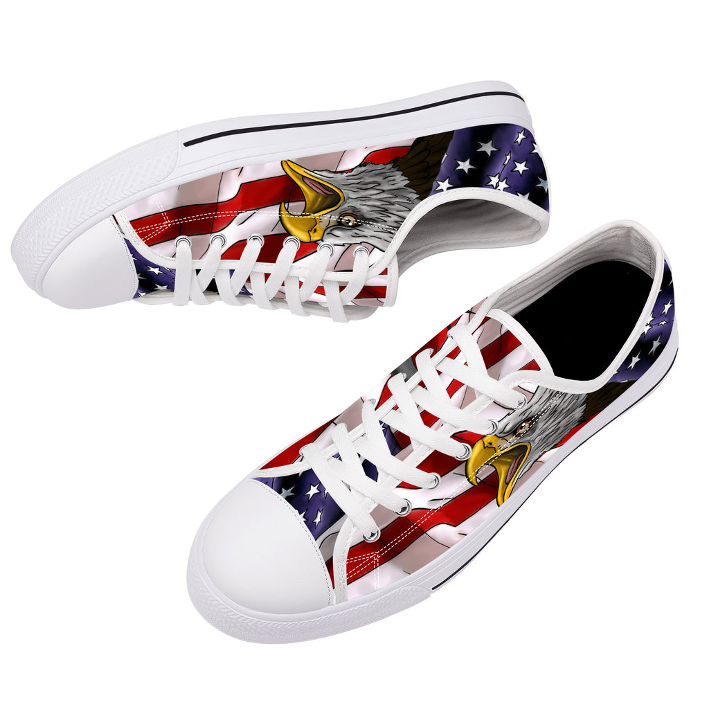 Freedom and Liberty Low Tops White Kickitink 7