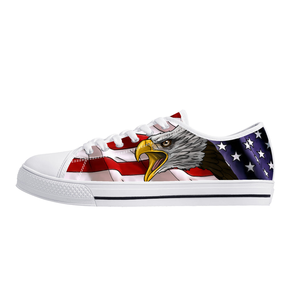 Freedom and Liberty Low Tops White Kickitink 1