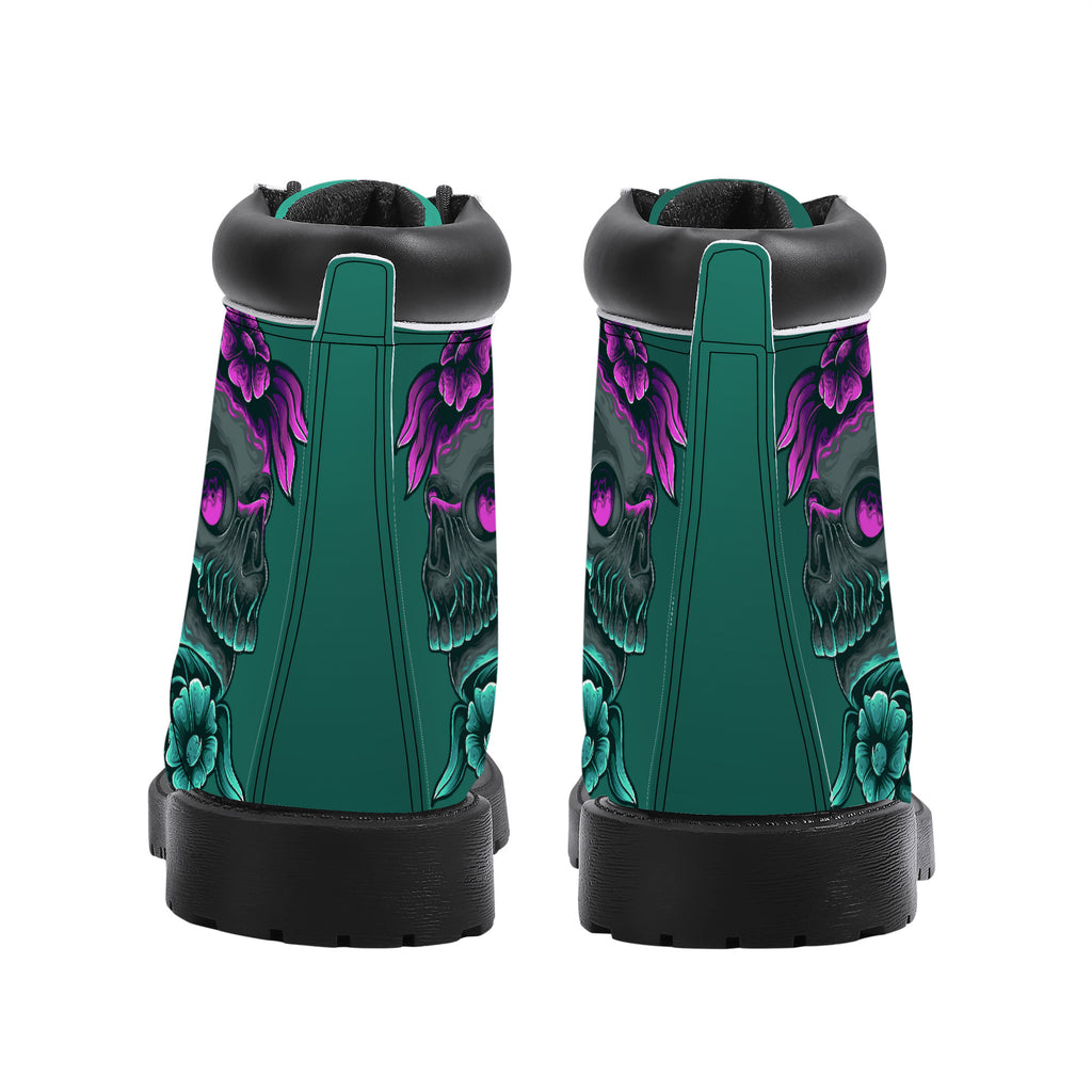 Green Skull Mandala Classic Boot Kickitink 4