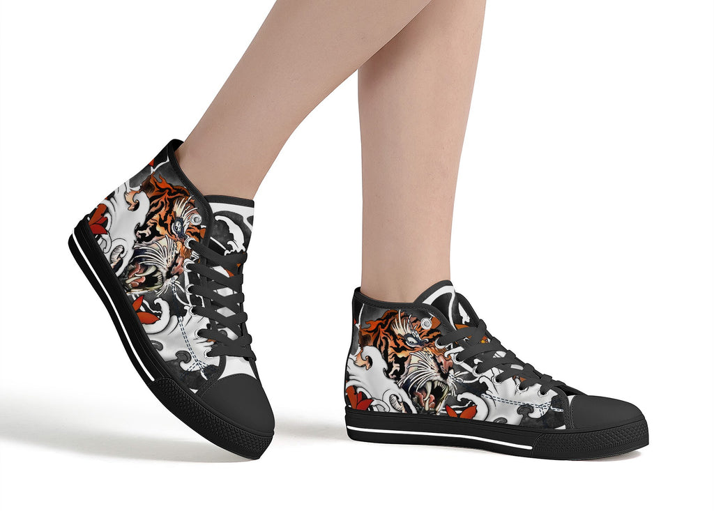 Irezumi Tiger High Tops White Kickitink 5