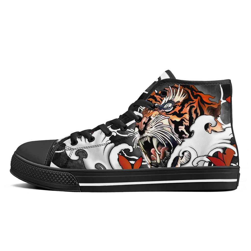 Irezumi Tiger High Tops White Kickitink 1