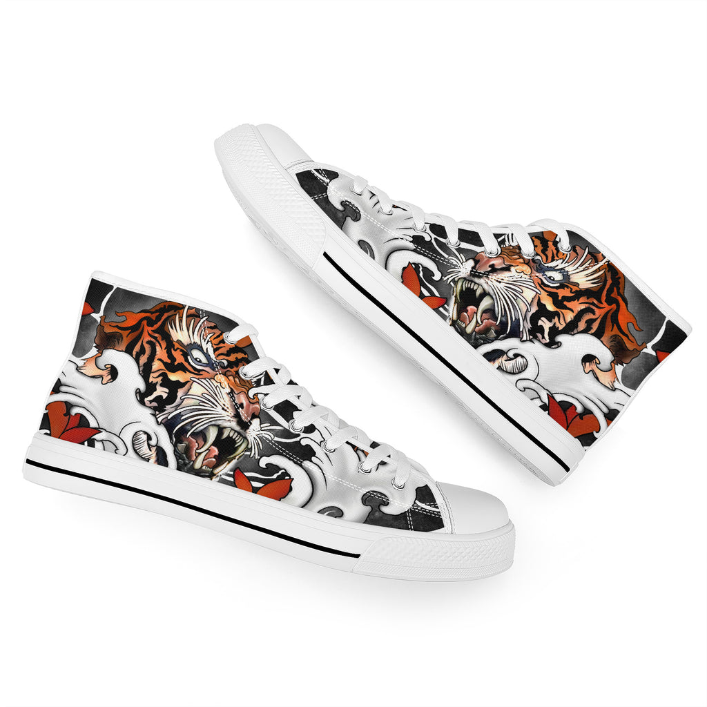 Irezumi Tiger High Tops White Kickitink 7