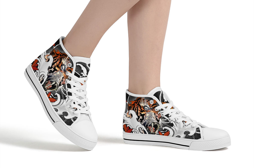 Irezumi Tiger High Tops White Kickitink 5