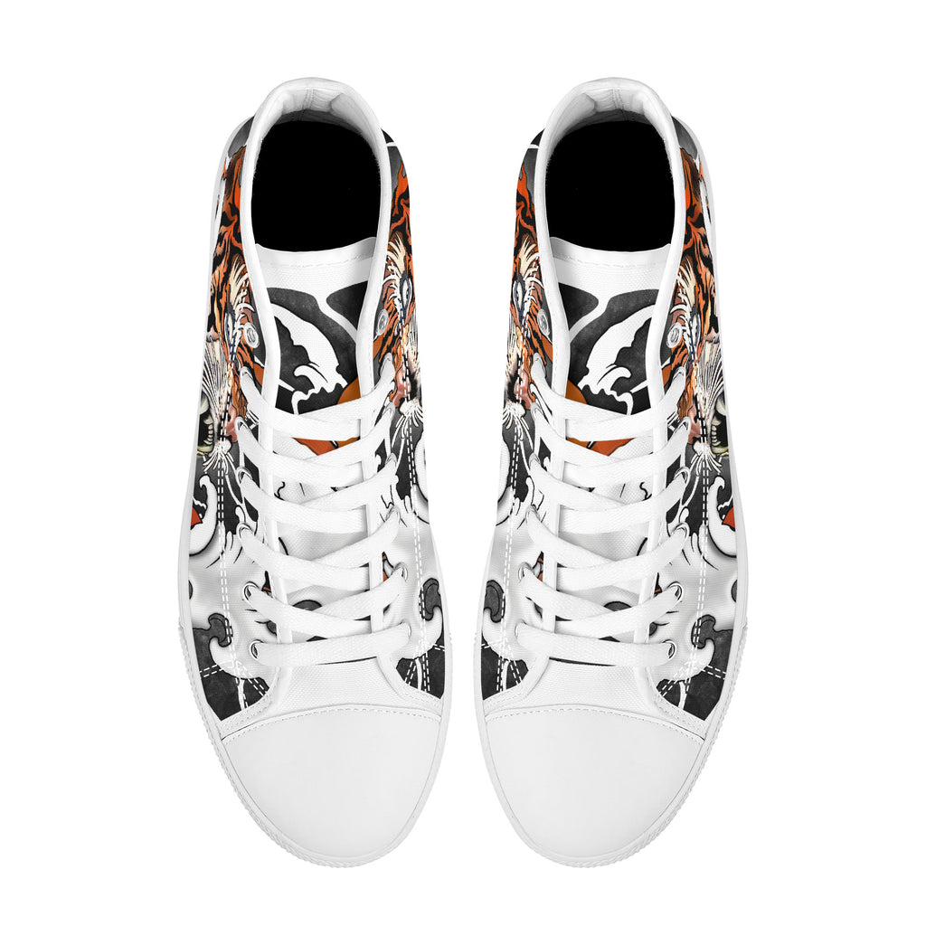 Irezumi Tiger High Tops White Kickitink 3