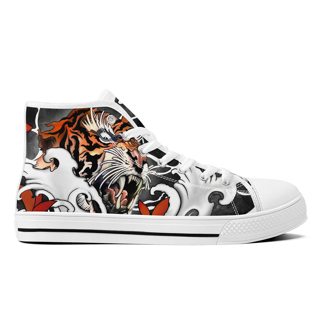 Irezumi Tiger High Tops White Kickitink 2