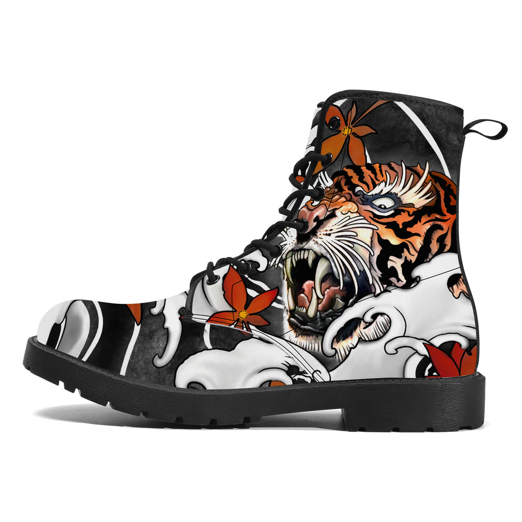 Irezumi Tiger Leather Boot Kickitink 1