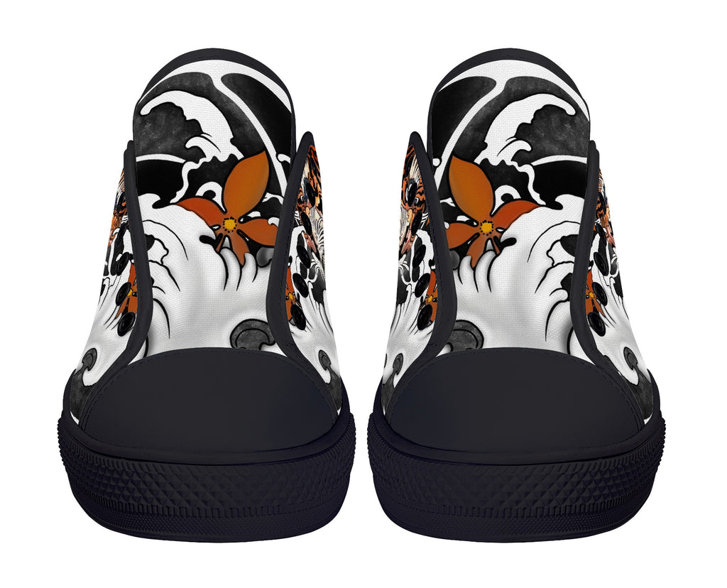 Irezumi Tiger Low Tops Kickitink Black 6