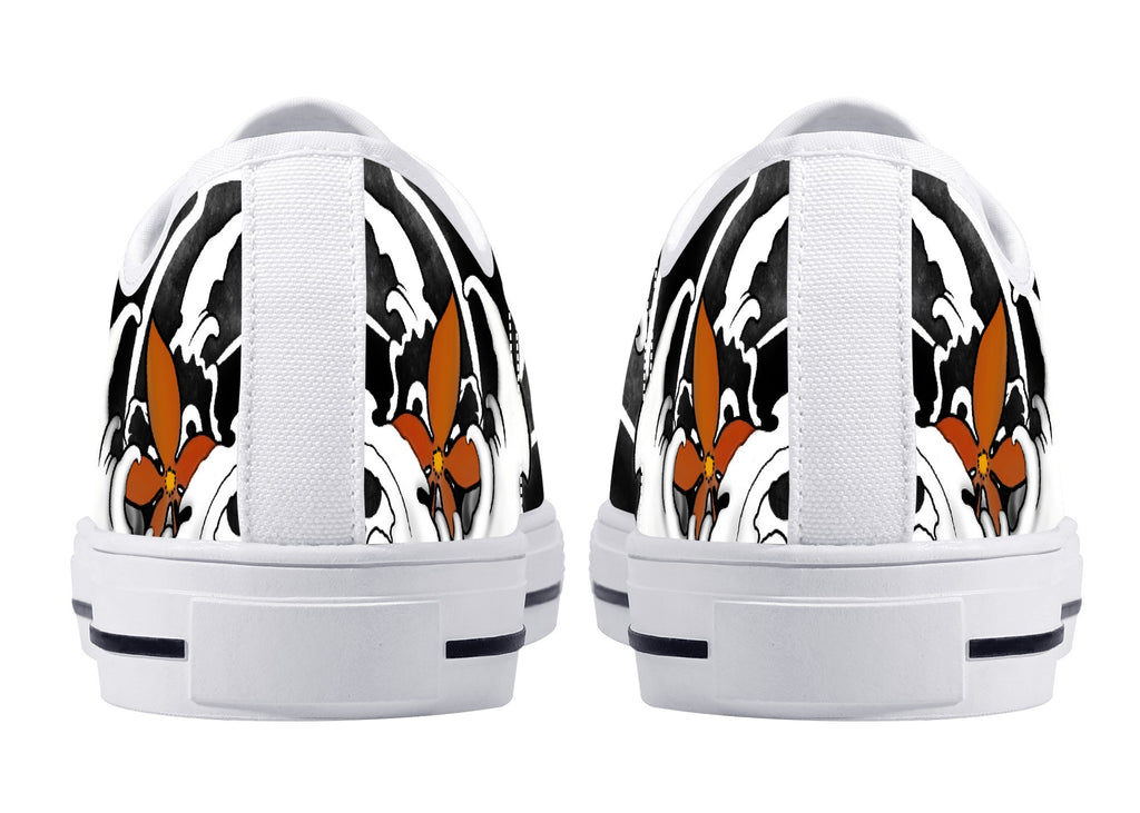 Irezumi Tiger Low Tops Kickitink White 4