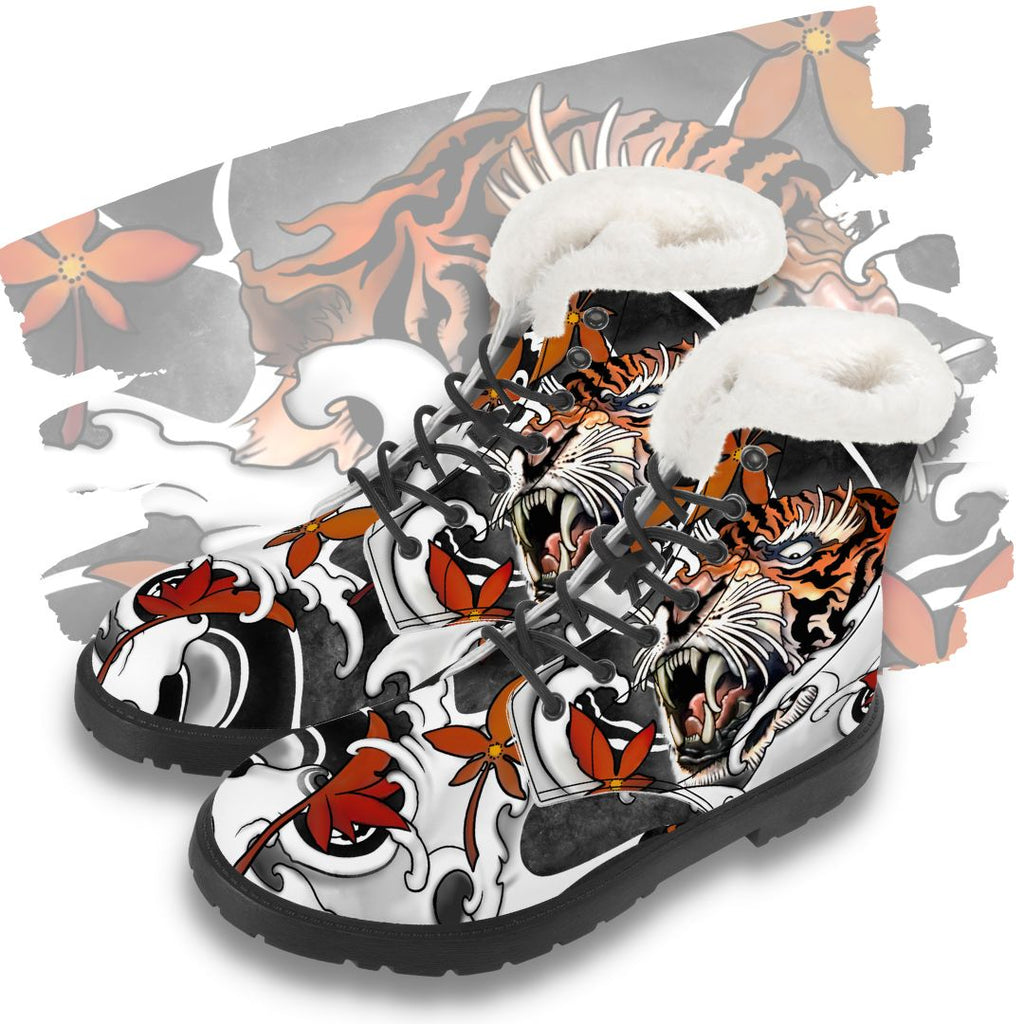 Irezumi Tiger Winter Boot Kickitink Featured