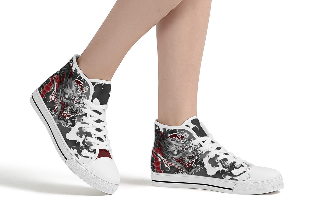 Japanese Dragon FWS High Tops White Kickitink 5