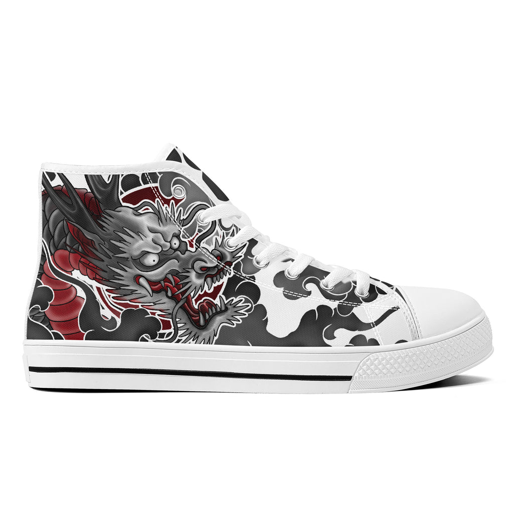 Japanese Dragon FWS High Tops White Kickitink 2