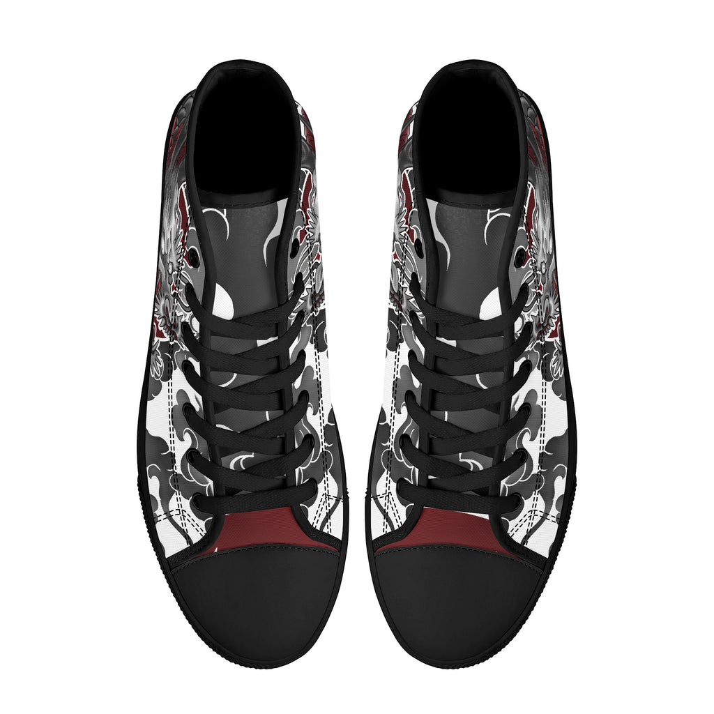 Japanese Dragon High Tops Black Kickitink 3