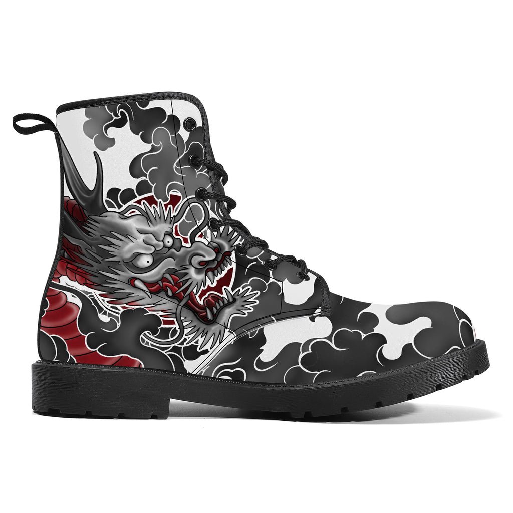 Japanese Dragon Leather Boots Kickitink 2