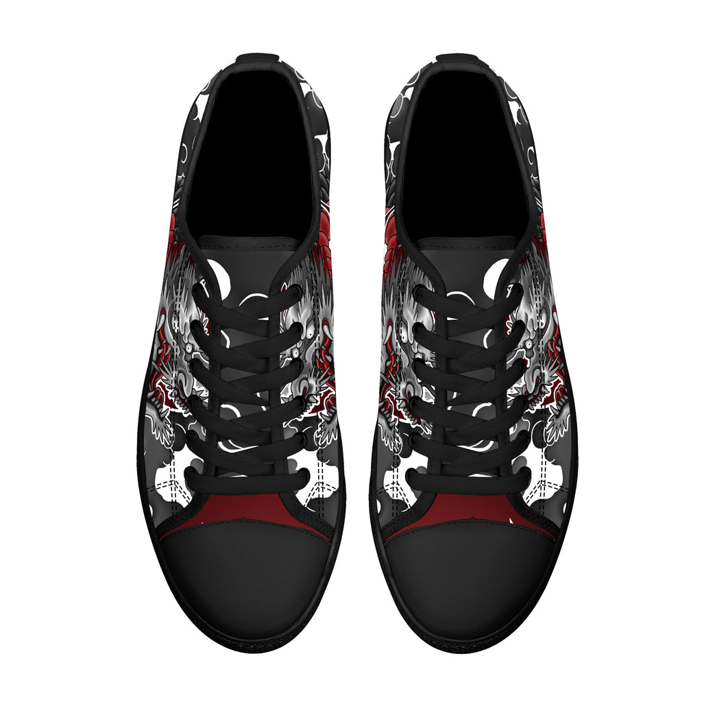 Japanese Dragon FXS Low Tops Black Kickitink 3