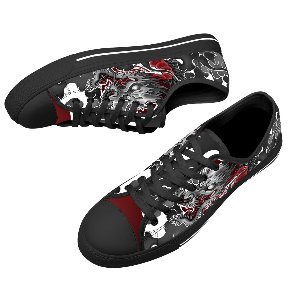 Japanese Dragon FXS Low Tops Black Kickitink 7