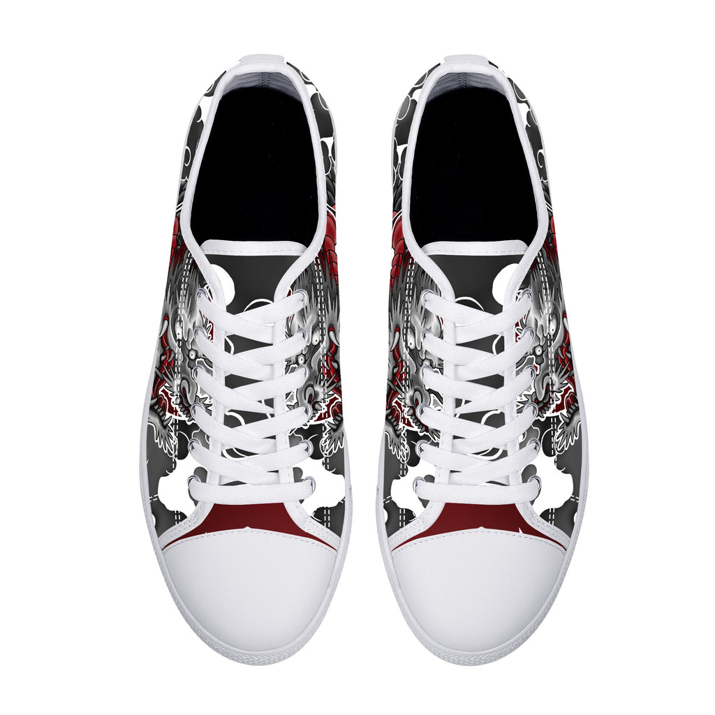 Japanese Dragon FXS Low Tops White Kickitink 3