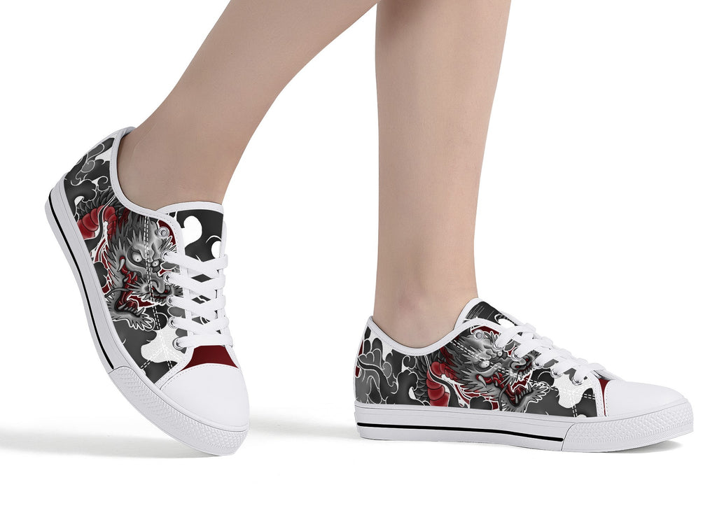 Japanese Dragon FXS Low Tops White Kickitink 5