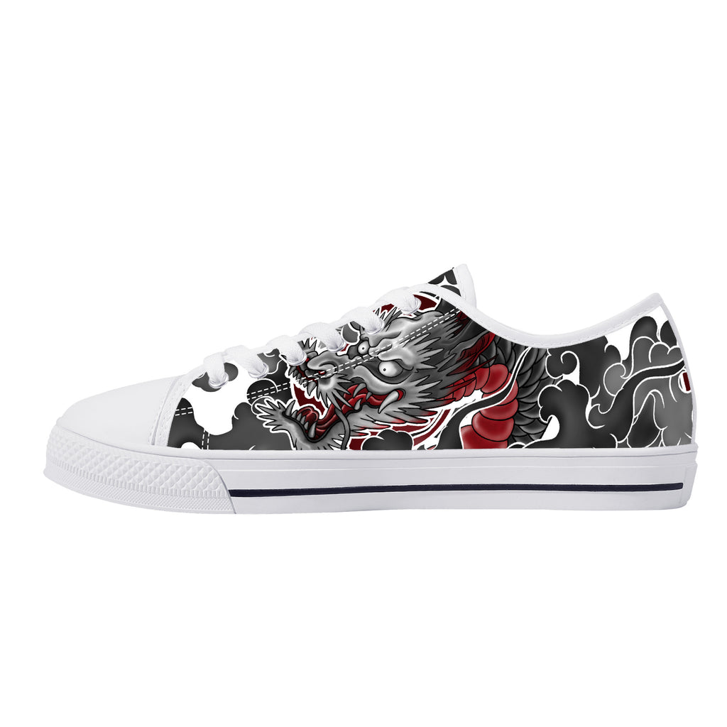 Japanese Dragon FXS Low Tops White Kickitink 1