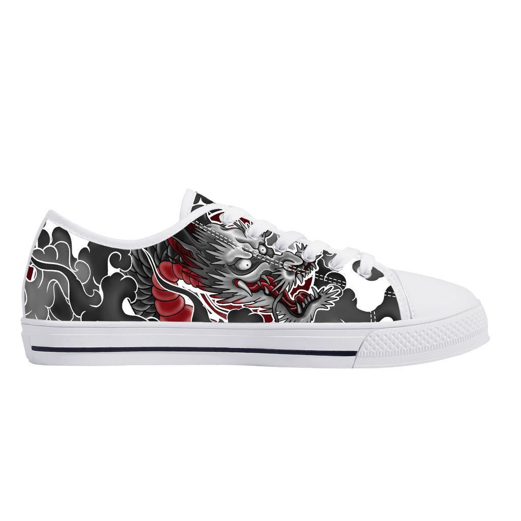 Japanese Dragon FXS Low Tops White Kickitink 2