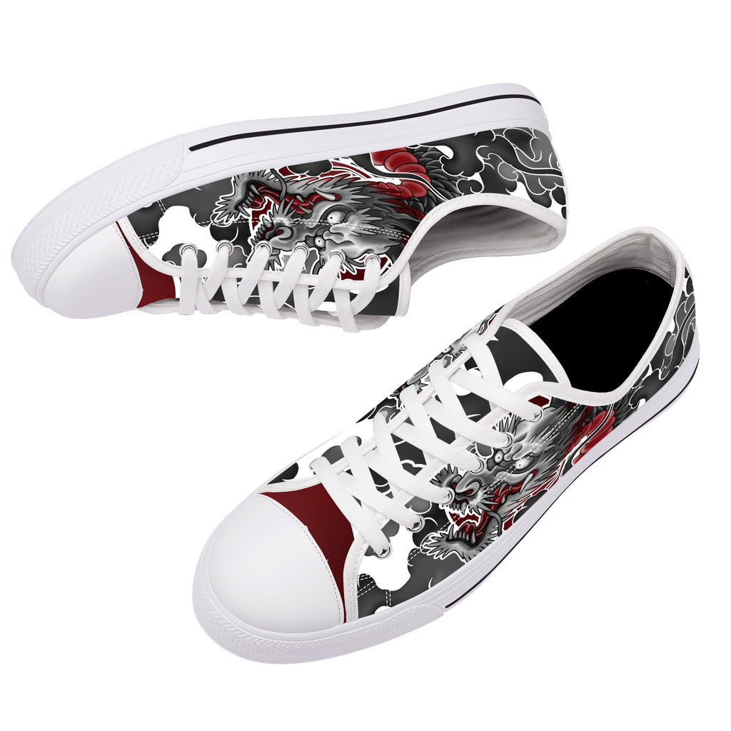 Japanese Dragon FXS Low Tops White Kickitink 7