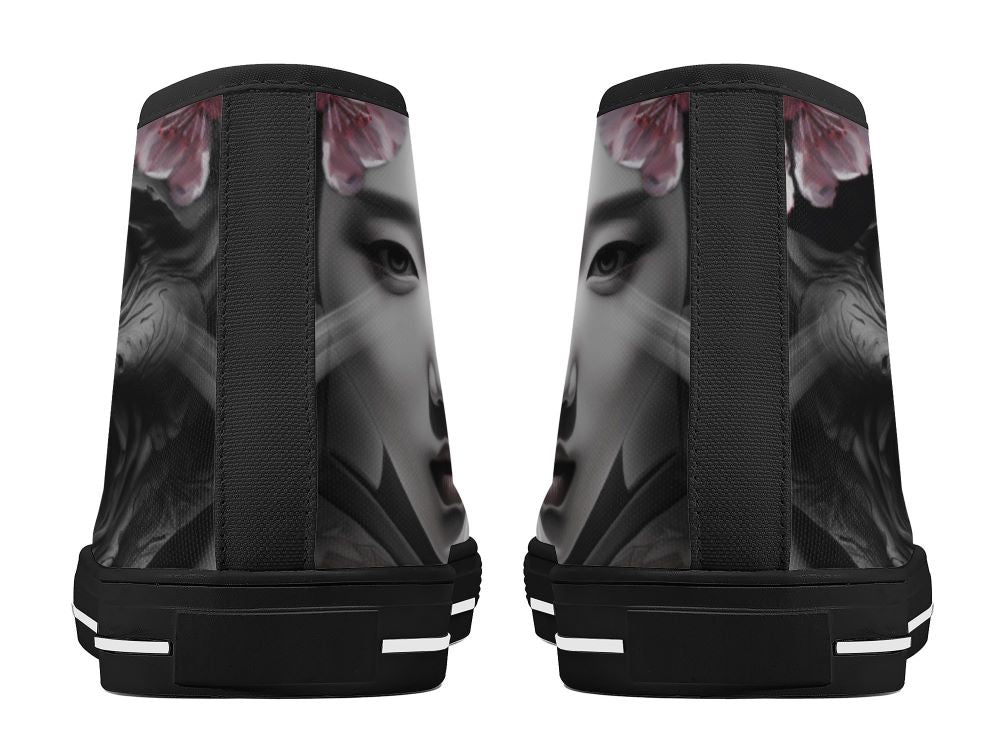 Oni's Geisha Blossom High Top Black Kickitink 4