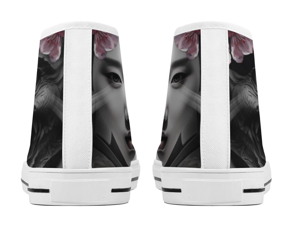 Oni's Geisha Blossom High Top White Kickitink 4